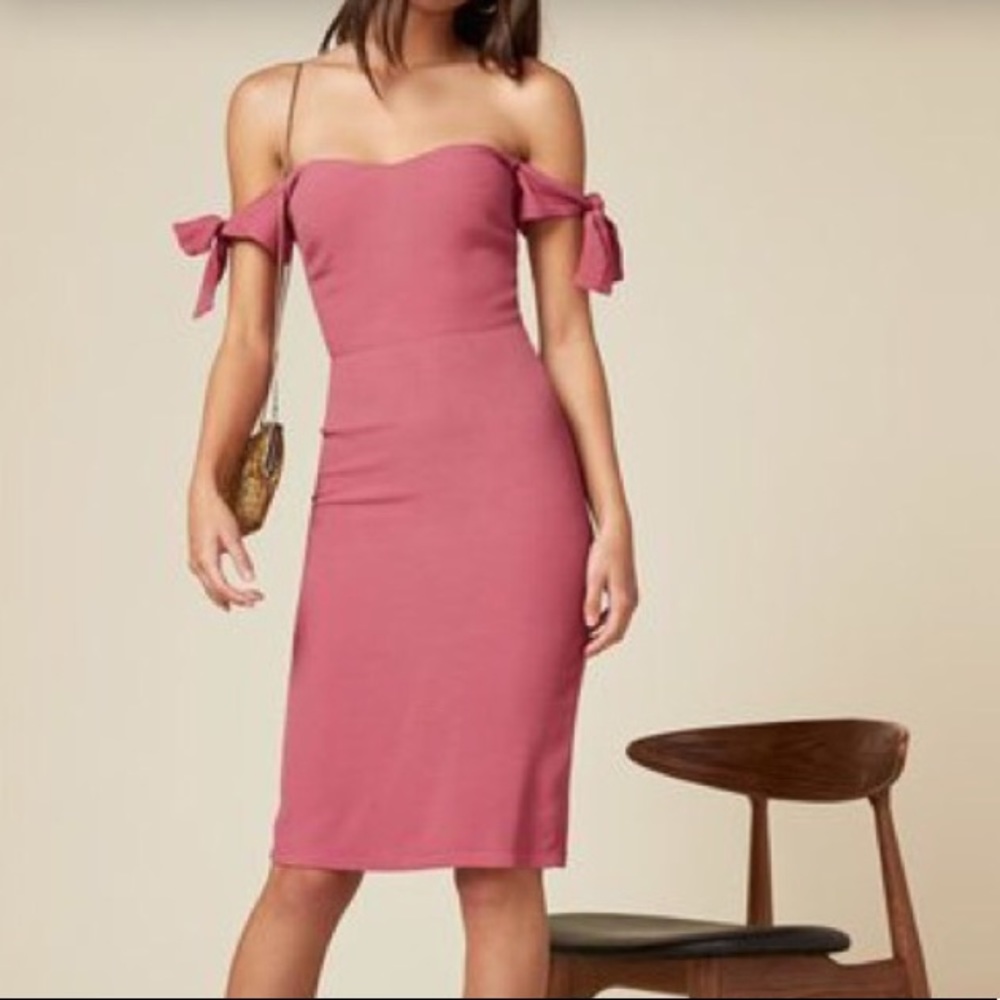 Reformation Marla Dress in Blush.